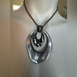 Alexis Bittar Lucite & Gunmetal Necklace